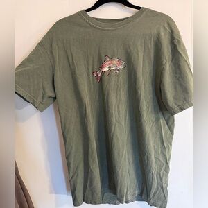 Green Fish Embroidered T-Shirt